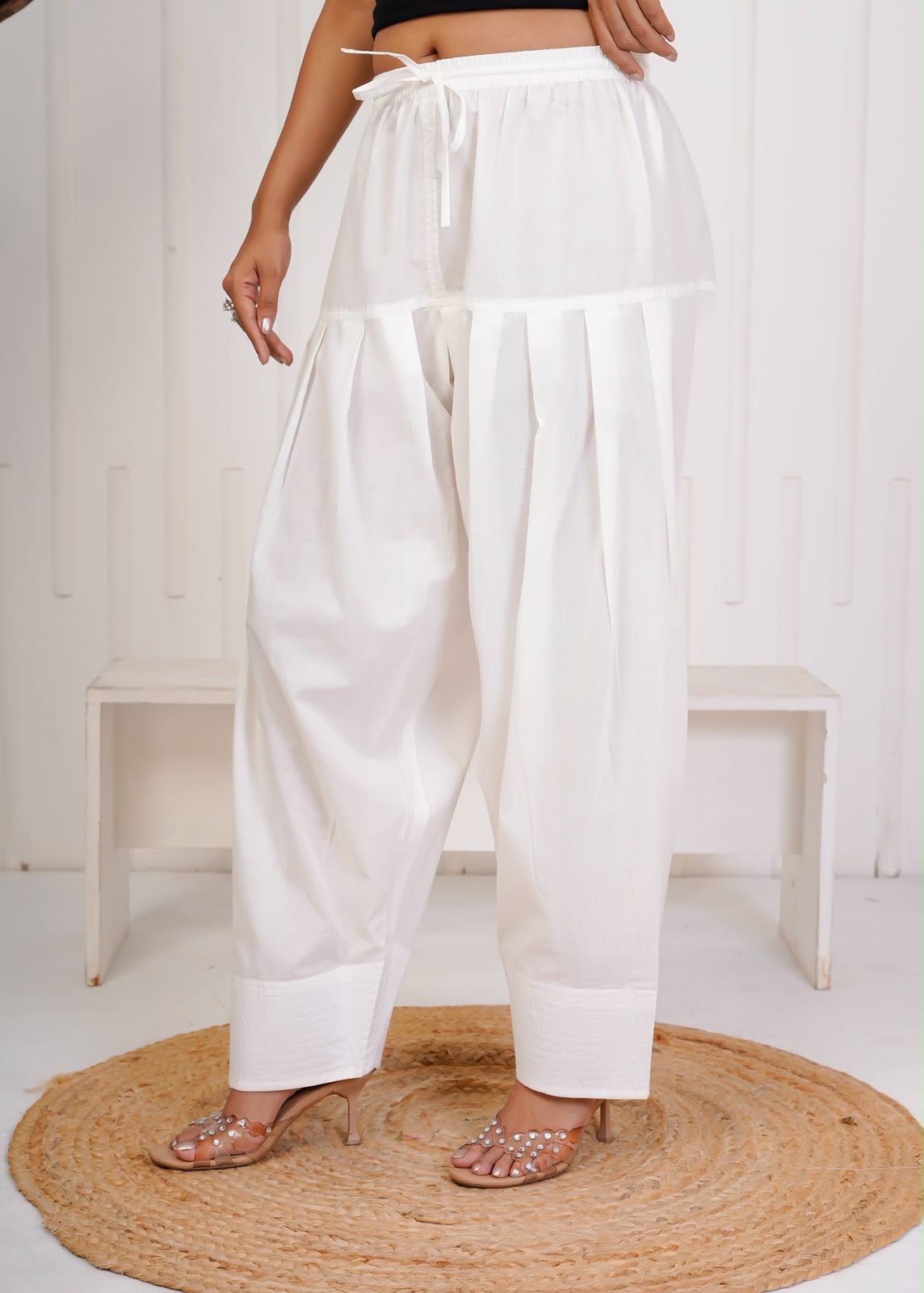 White Cotton Farsi Salwar
