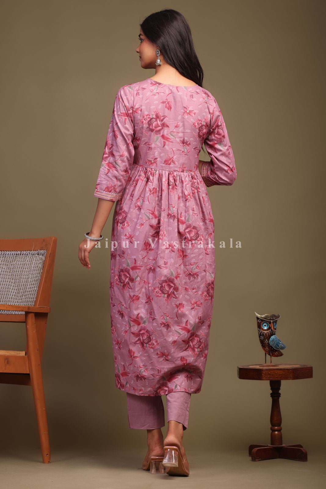 cotton printed kurti pant set