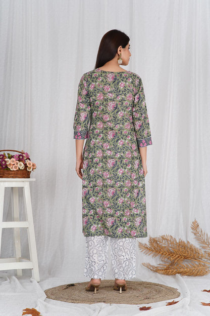 Green Meadow Kurta Pant Set