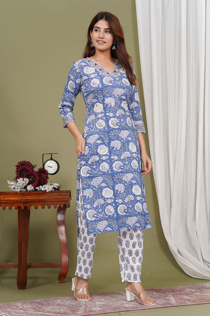 Sapphire Blue Haven Kurta Pant Set