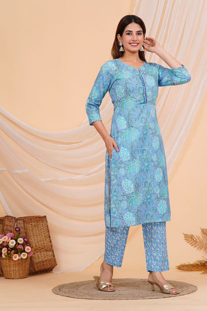 Lilac Breeze Embroidery Kurta Pant Set