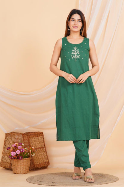 Green Shrug Lehariya Kurta Set