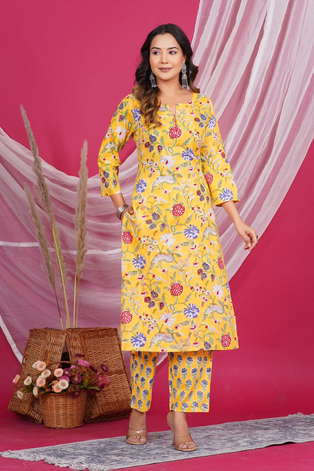 Yellow Delight Kurta Pant Set