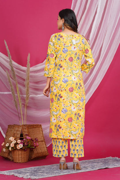 Yellow Delight Kurta Pant Set