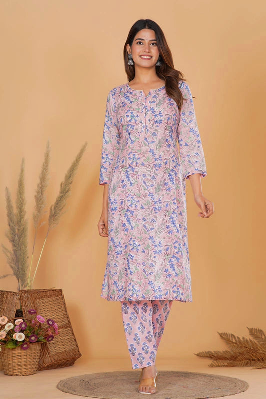 Pink Serenity Kurta Pant Set