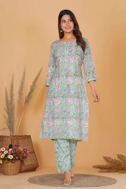 Minted Meadow Kurta Pant Set