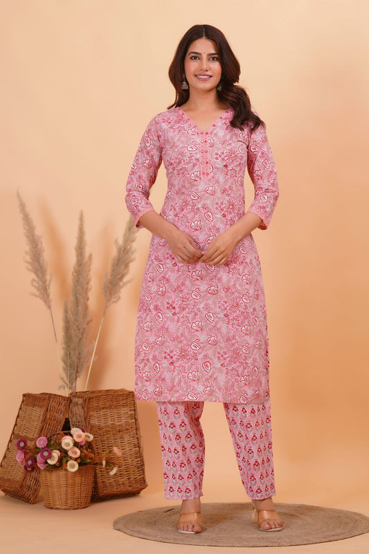 Gulabi Pink Kurta Pant Set