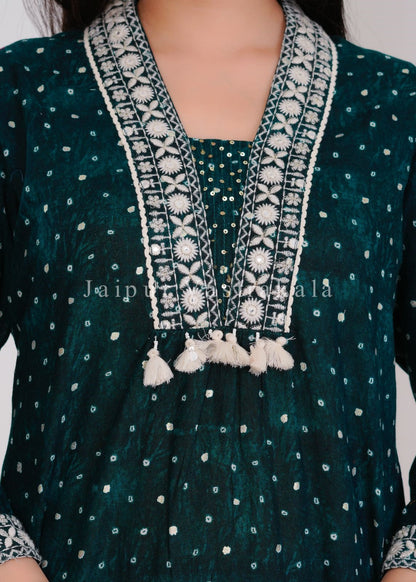 hand block printed kurta set with dupatta