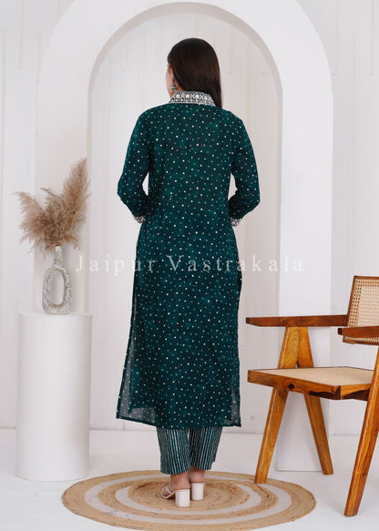 hand block printed kurta set with dupatta