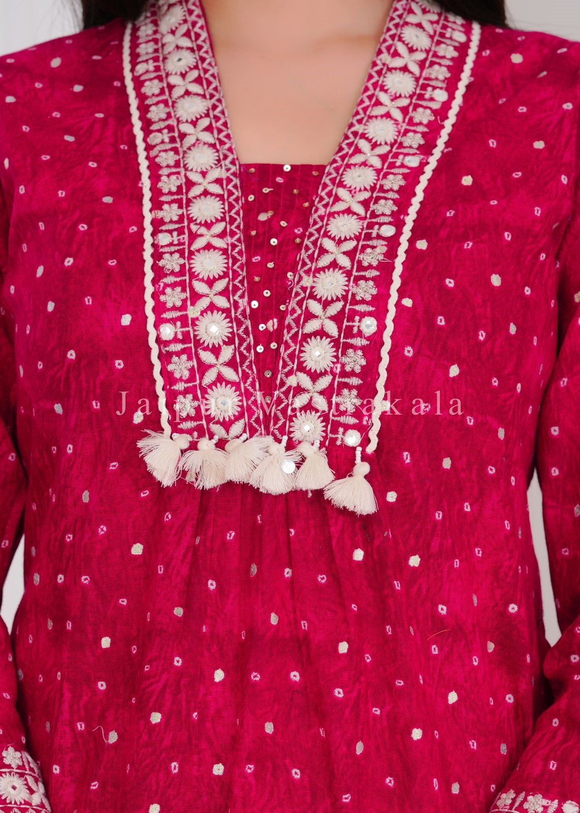 hand block printed kurta set with dupatta