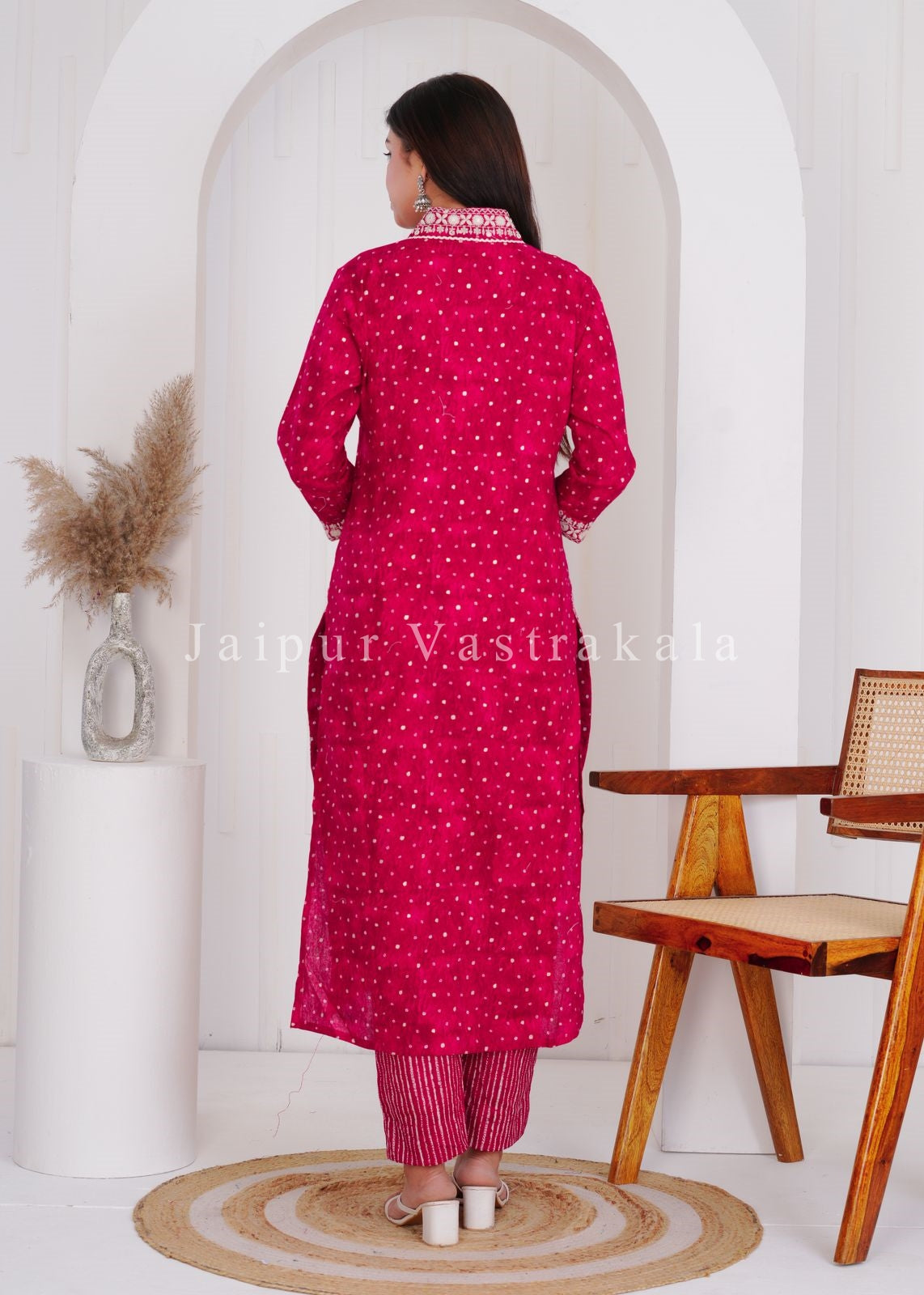 hand block printed kurta set with dupatta