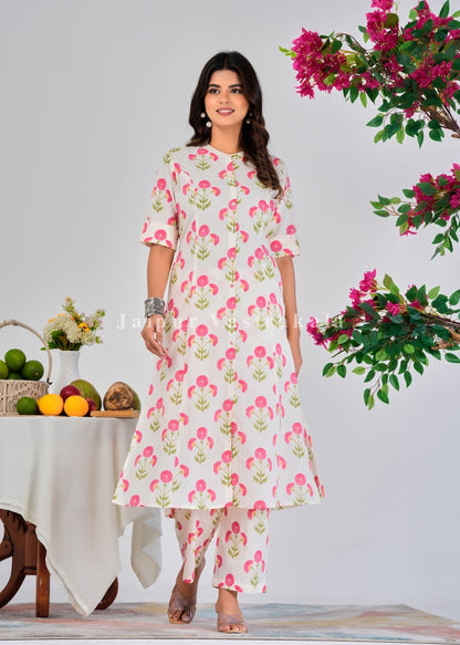 Blush Boota Kurti Pant Coord
