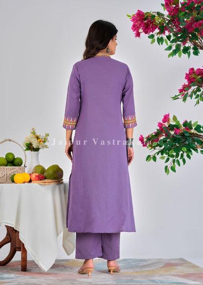 Lilac A-line Kurti Pant Coord