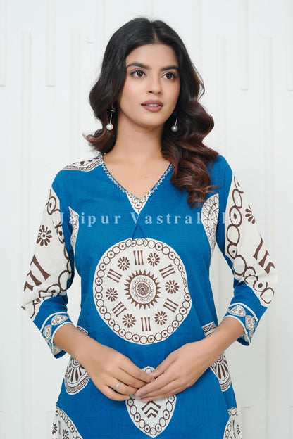 Blue Vintage Cotton Co-ord Set