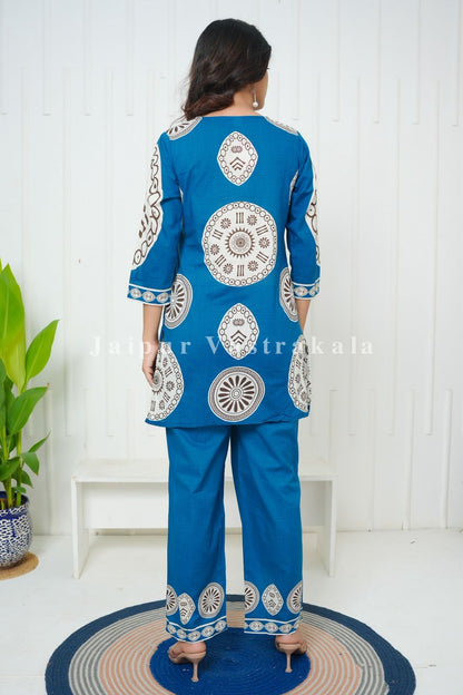 Blue Vintage Cotton Co-ord Set