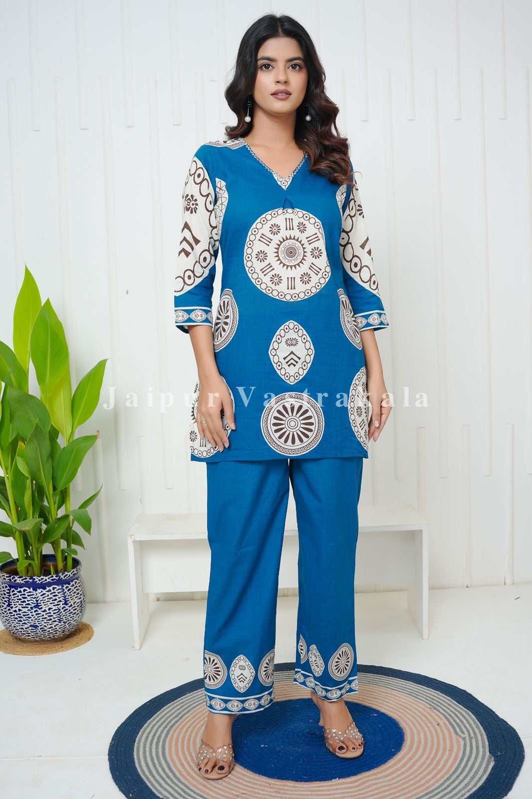 Blue Vintage Cotton Co-ord Set