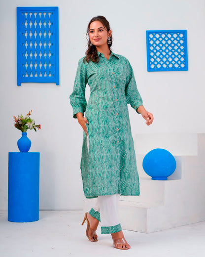 Emerald Green Everyday Kurta Coord Set
