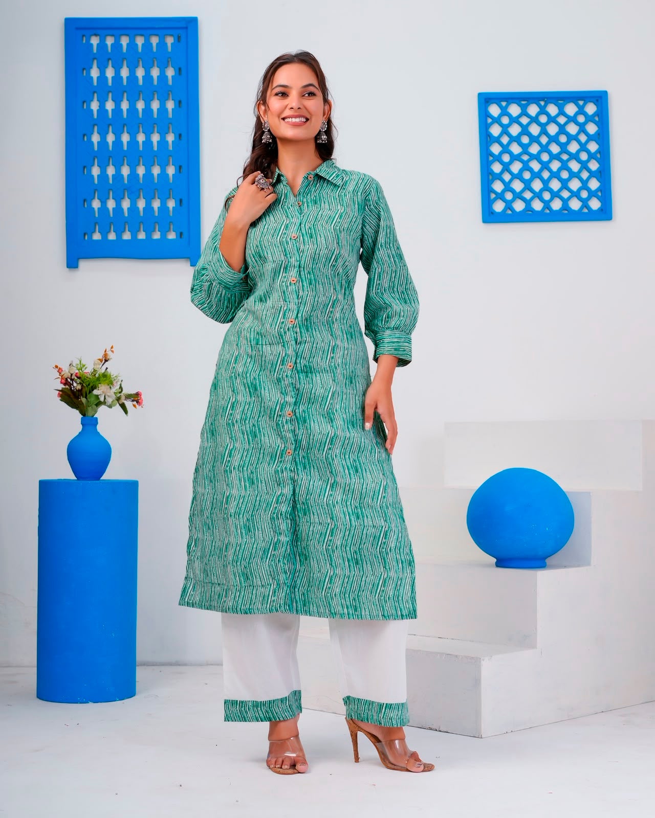 Emerald Green Everyday Kurta Coord Set