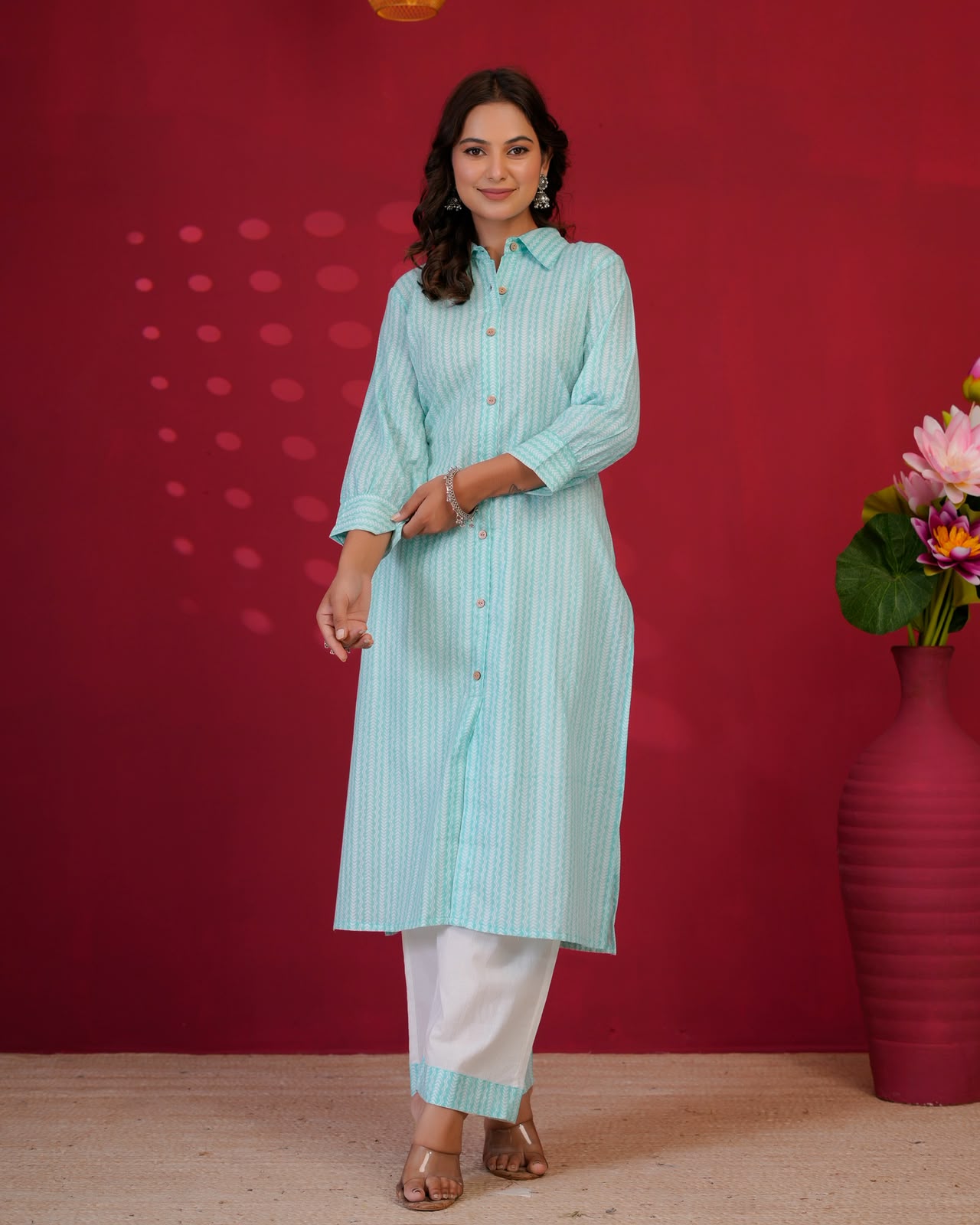 Azure Strokes Everyday Kurta Coord Set