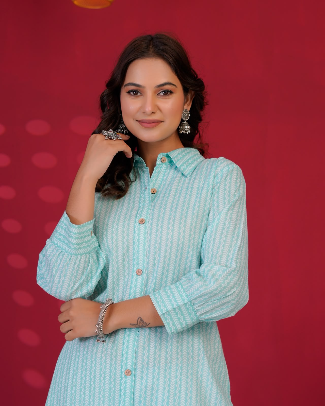 Azure Strokes Everyday Kurta Coord Set