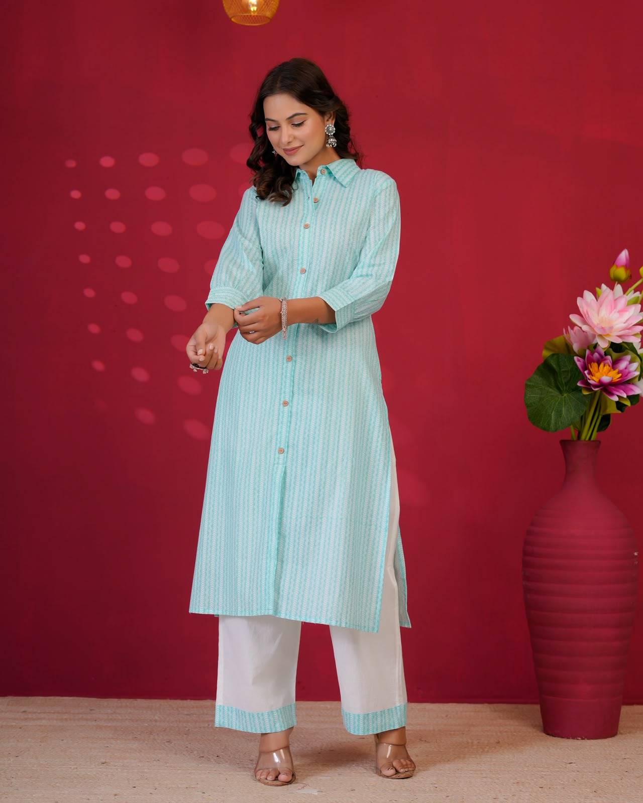 Azure Strokes Everyday Kurta Coord Set