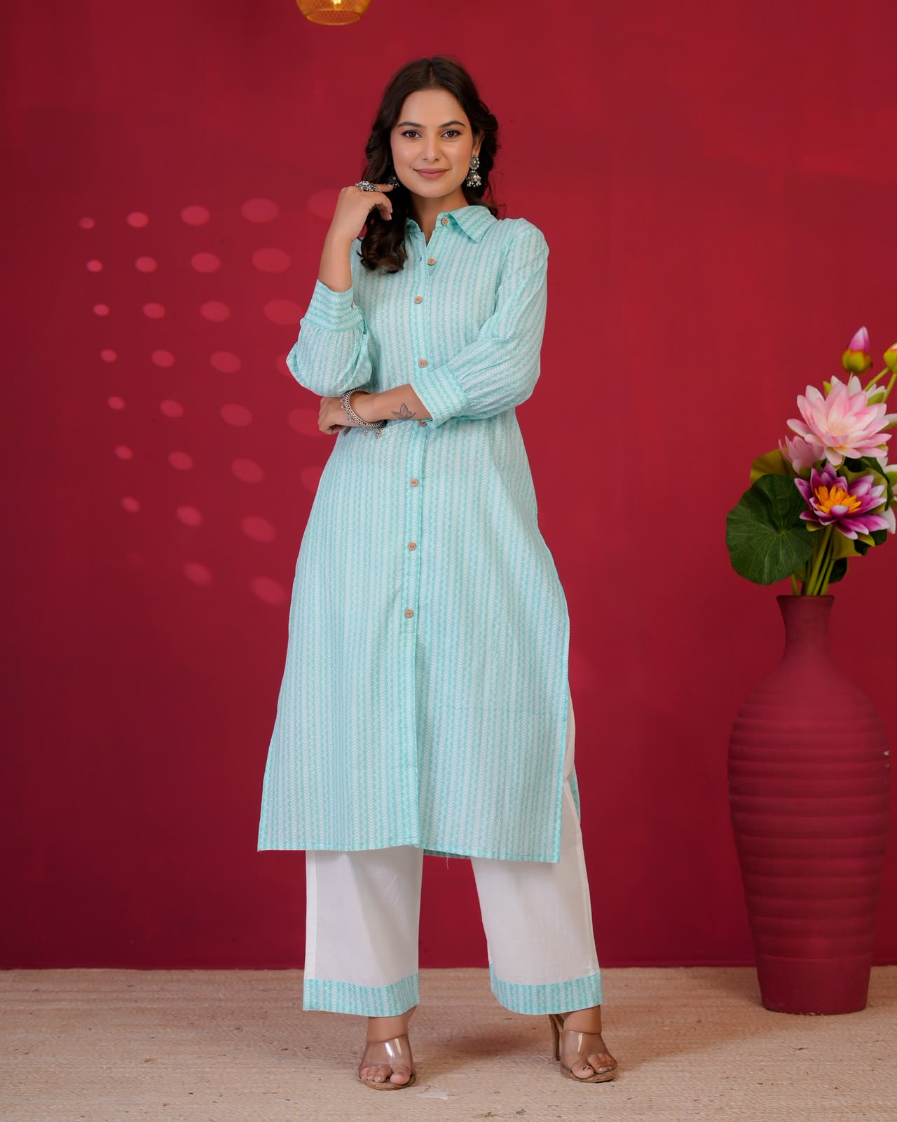 Azure Strokes Everyday Kurta Coord Set