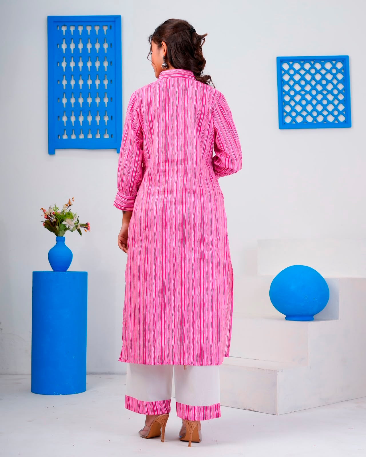 Pink Stripes Everyday Kurta Coord Set