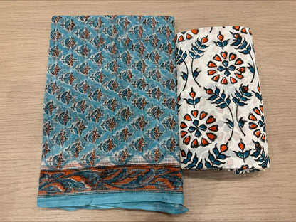 Hand Block Printed Kota Doriya Suit