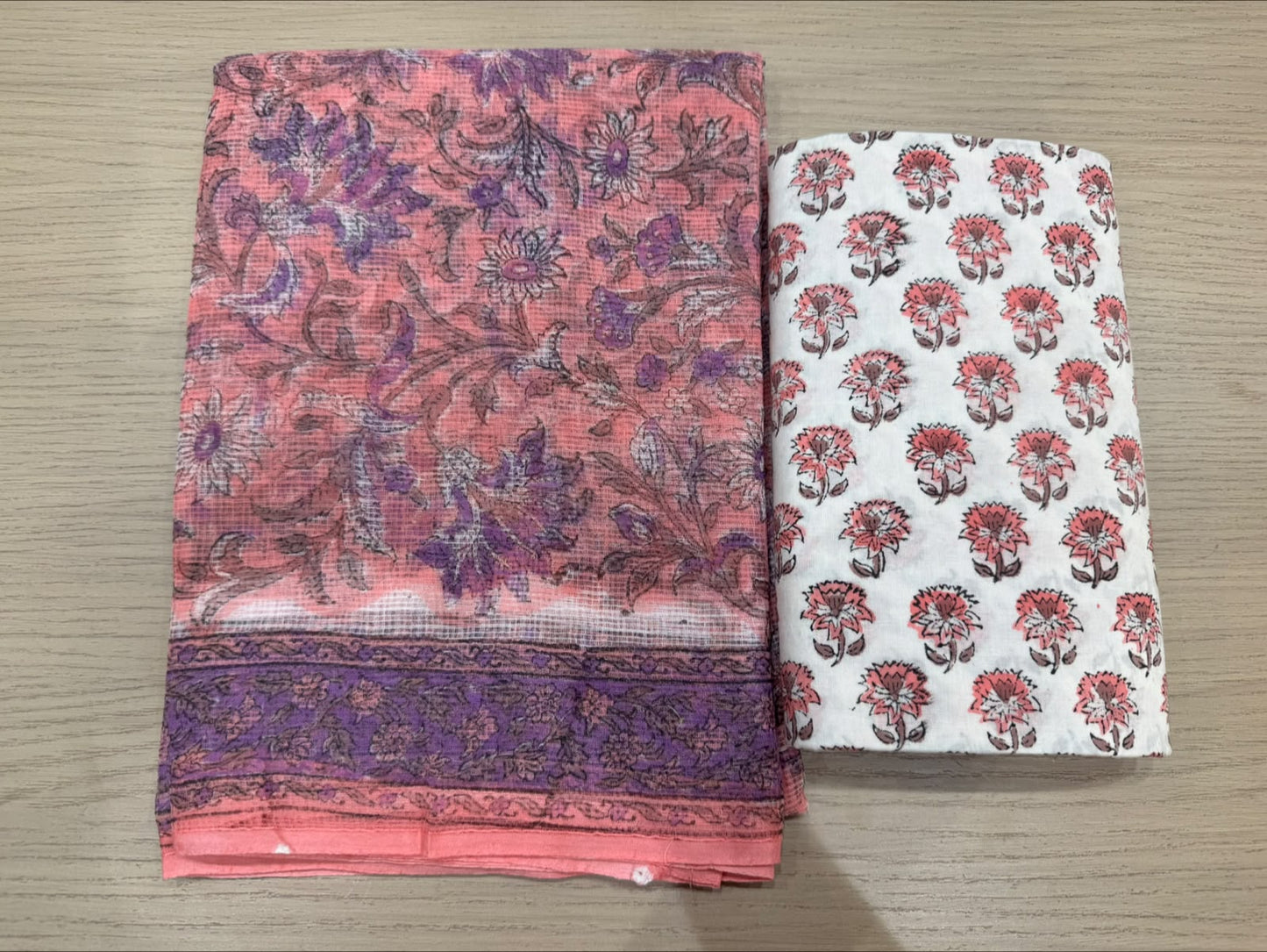 Hand Block Printed Kota Doriya Suit