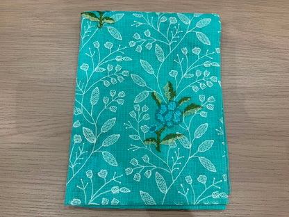 Sea Green Ferns Kota Doriya Embroidery Suit