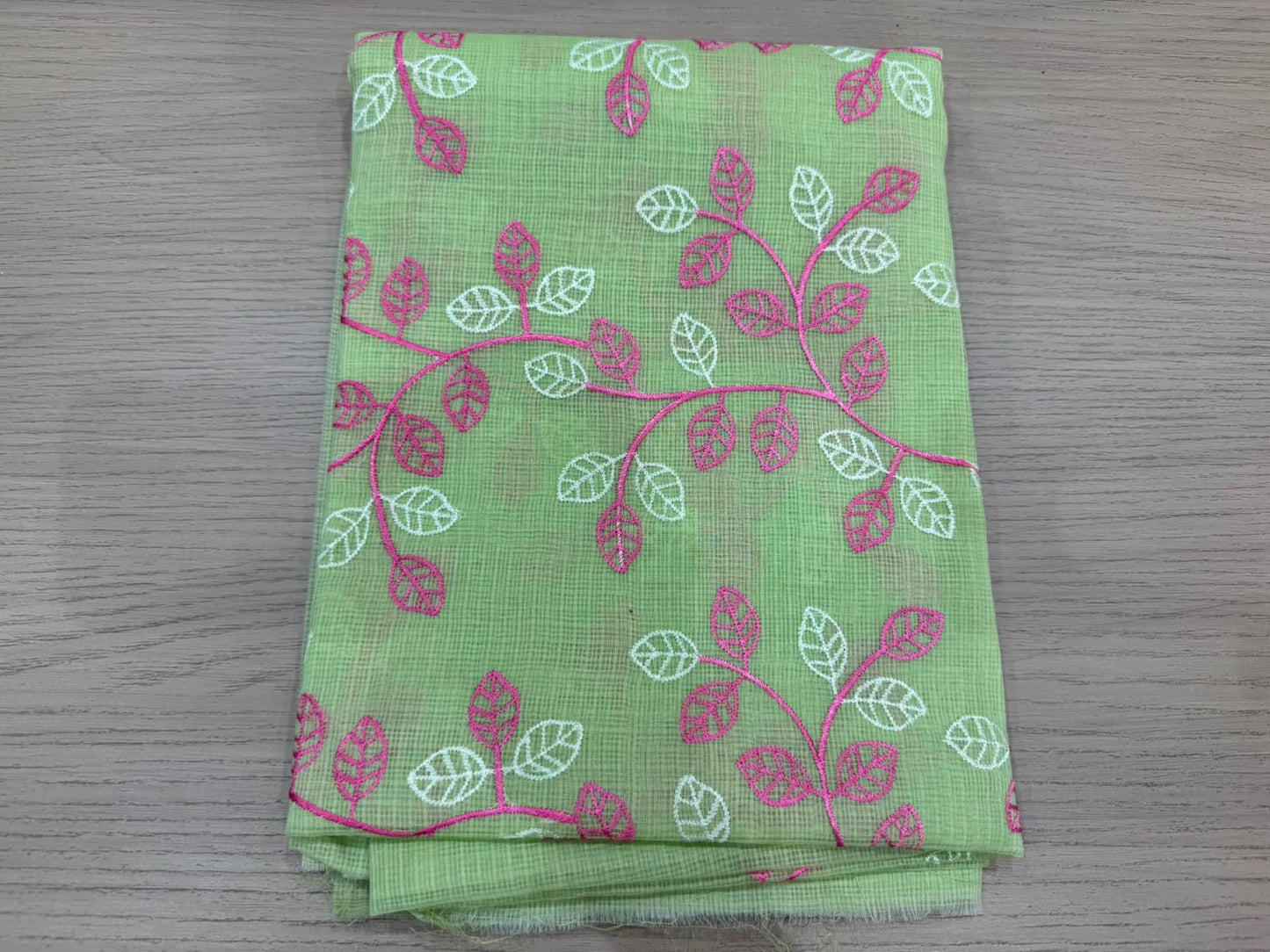 Light Green Veil Kota Doriya Embroidery Suit