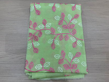 Light Green Veil Kota Doriya Embroidery Suit