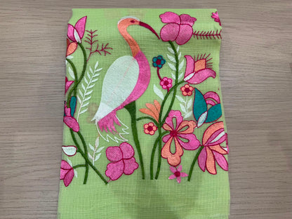 Light Green Habitat Kota Doriya Embroidery Suit