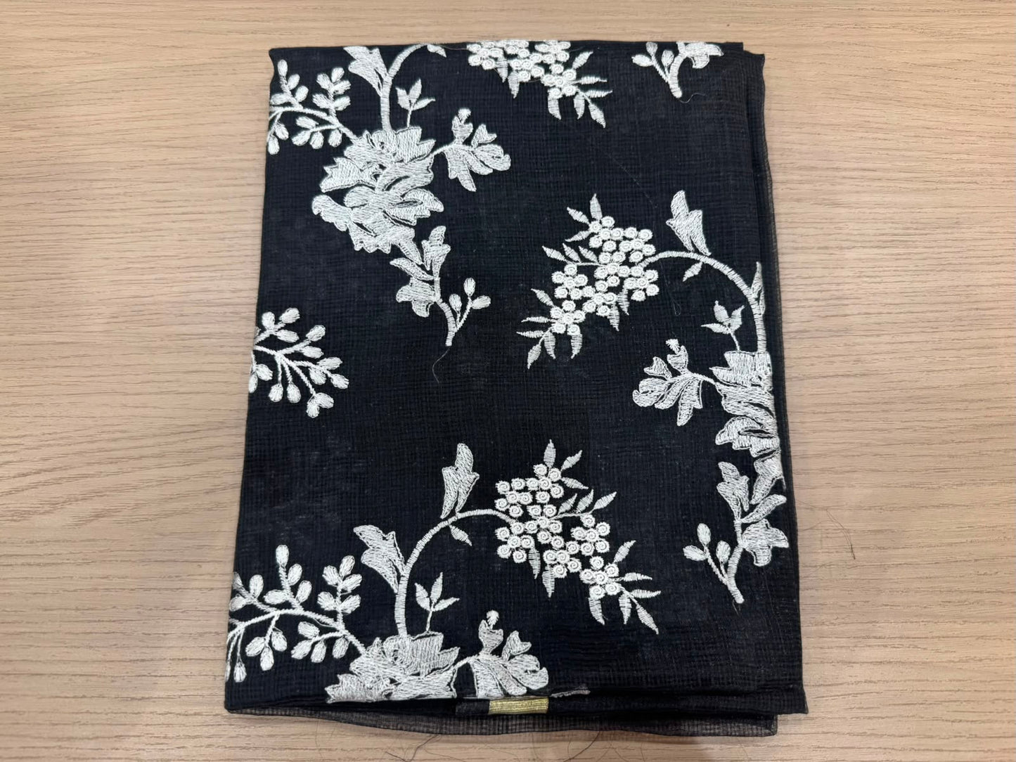 Black Leaf Embroidery Kota Doriya Suit