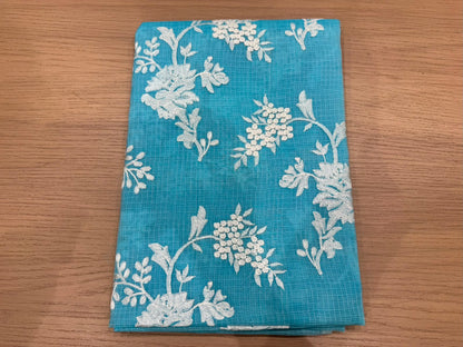 Blue Leaf Embroidery Kota Doriya Embroidery Suit