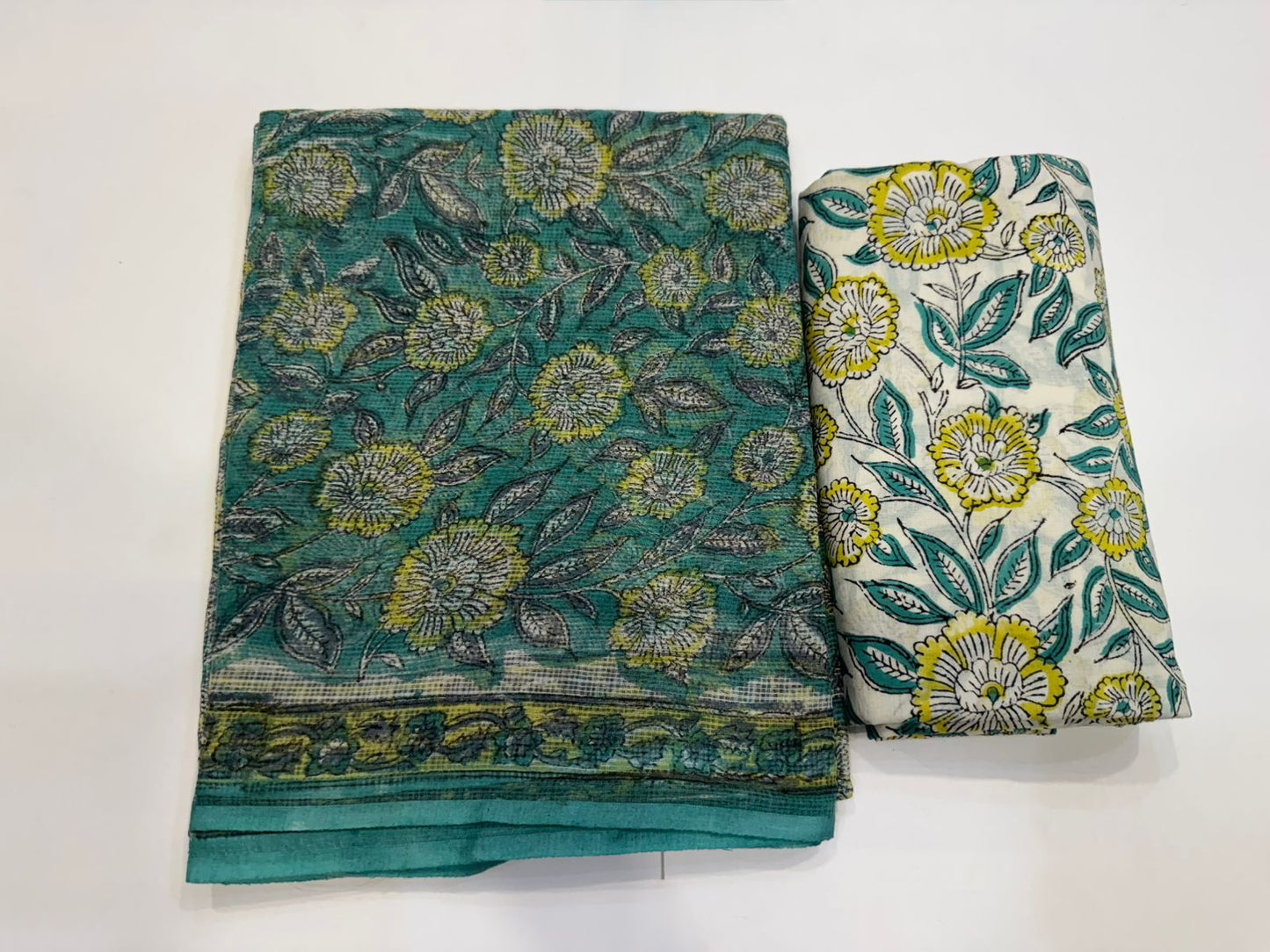 Hand Block Printed Kota Doriya Suit