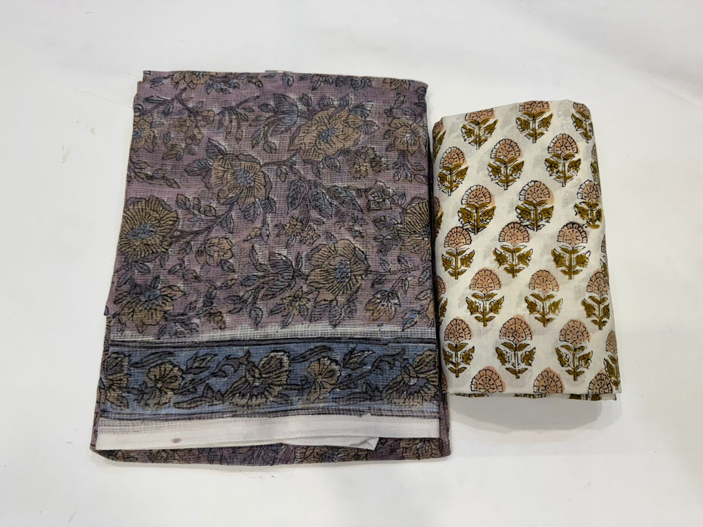 Hand Block Printed Kota Doriya Suit