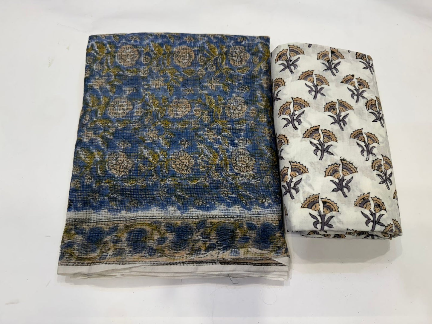 Hand Block Printed Kota Doriya Suit