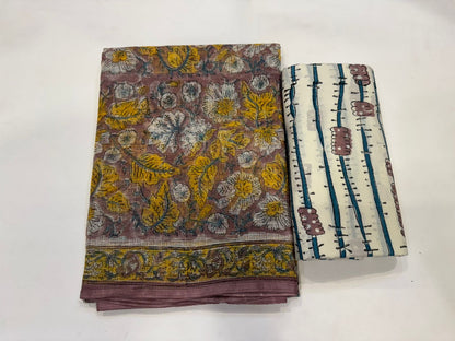 Hand Block Printed Kota Doriya Suit