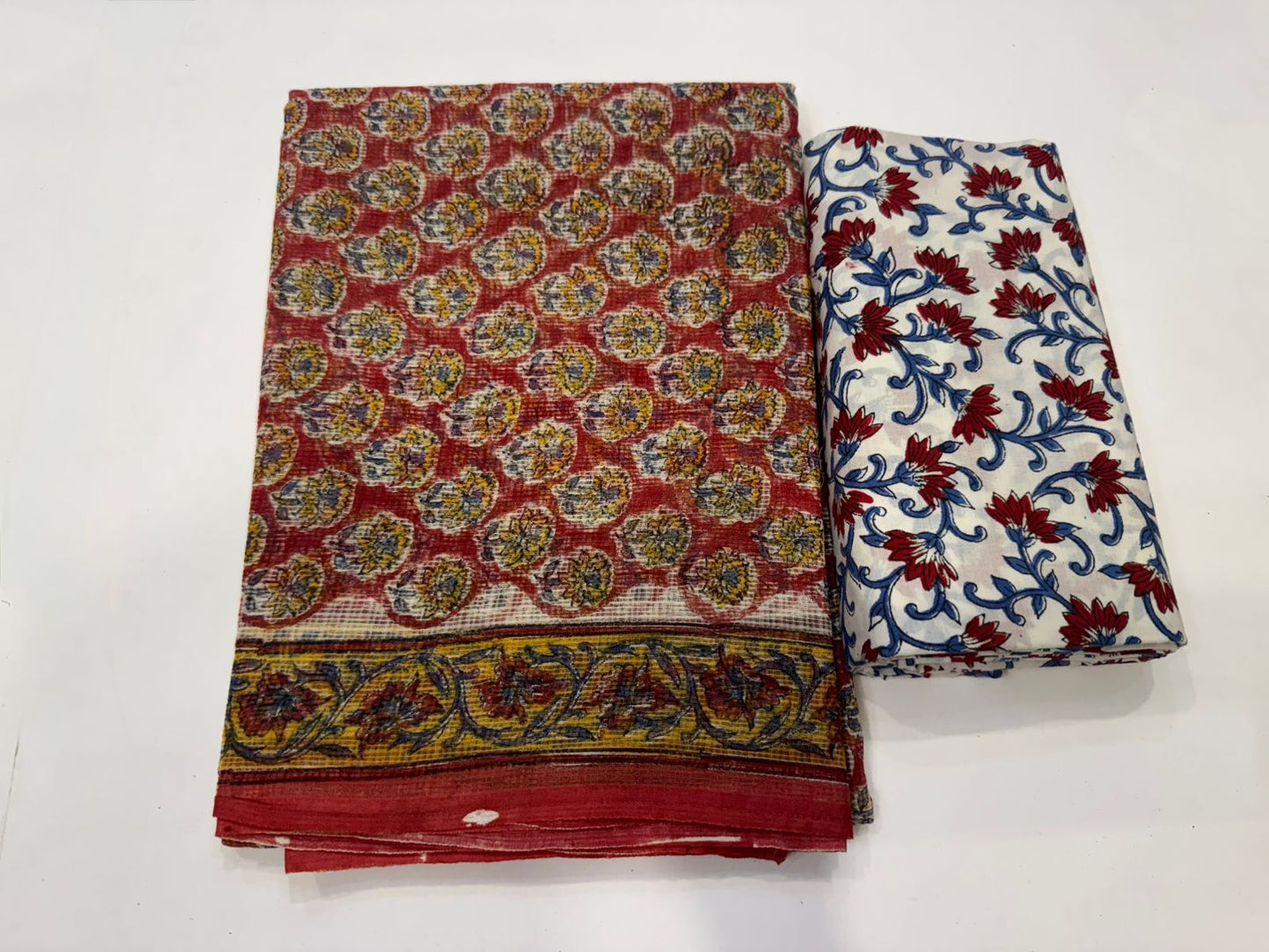 Hand Block Printed Kota Doriya Suit