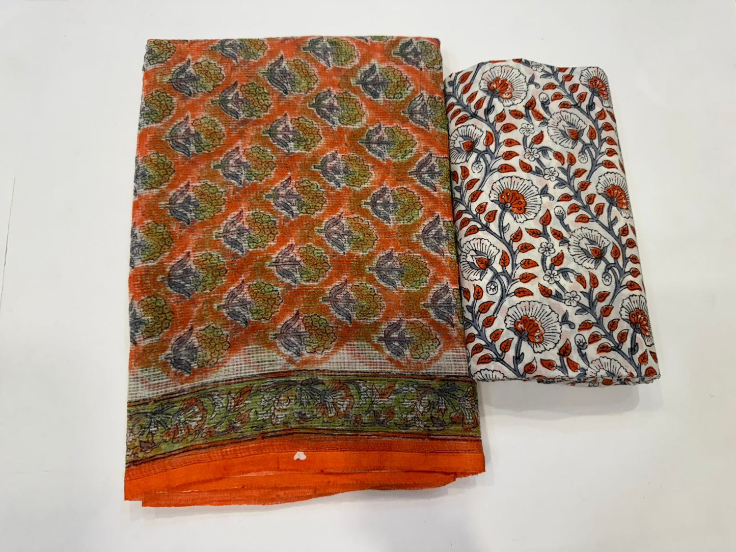 Hand Block Printed Kota Doriya Suit