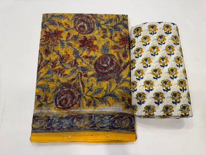 Hand Block Printed Kota Doriya Suit