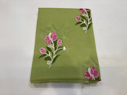 Green Boota Embroidery Kota Doriya Suit