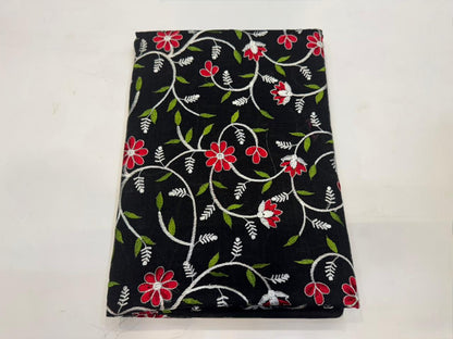 Black Whispers Embroidery Kota Doriya Suit