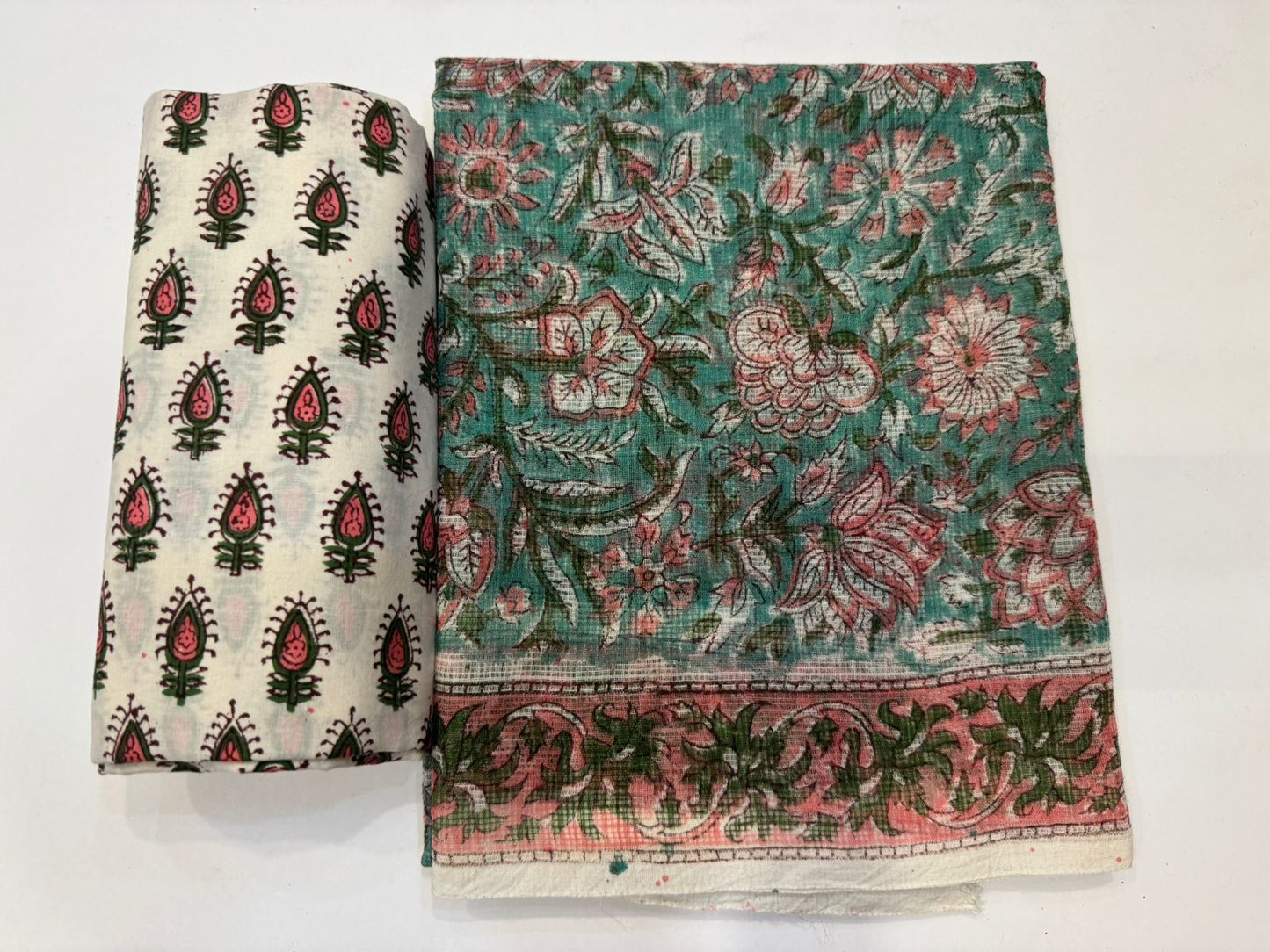 Hand Block Printed Kota Doriya Suit