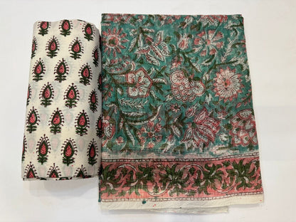 Hand Block Printed Kota Doriya Suit