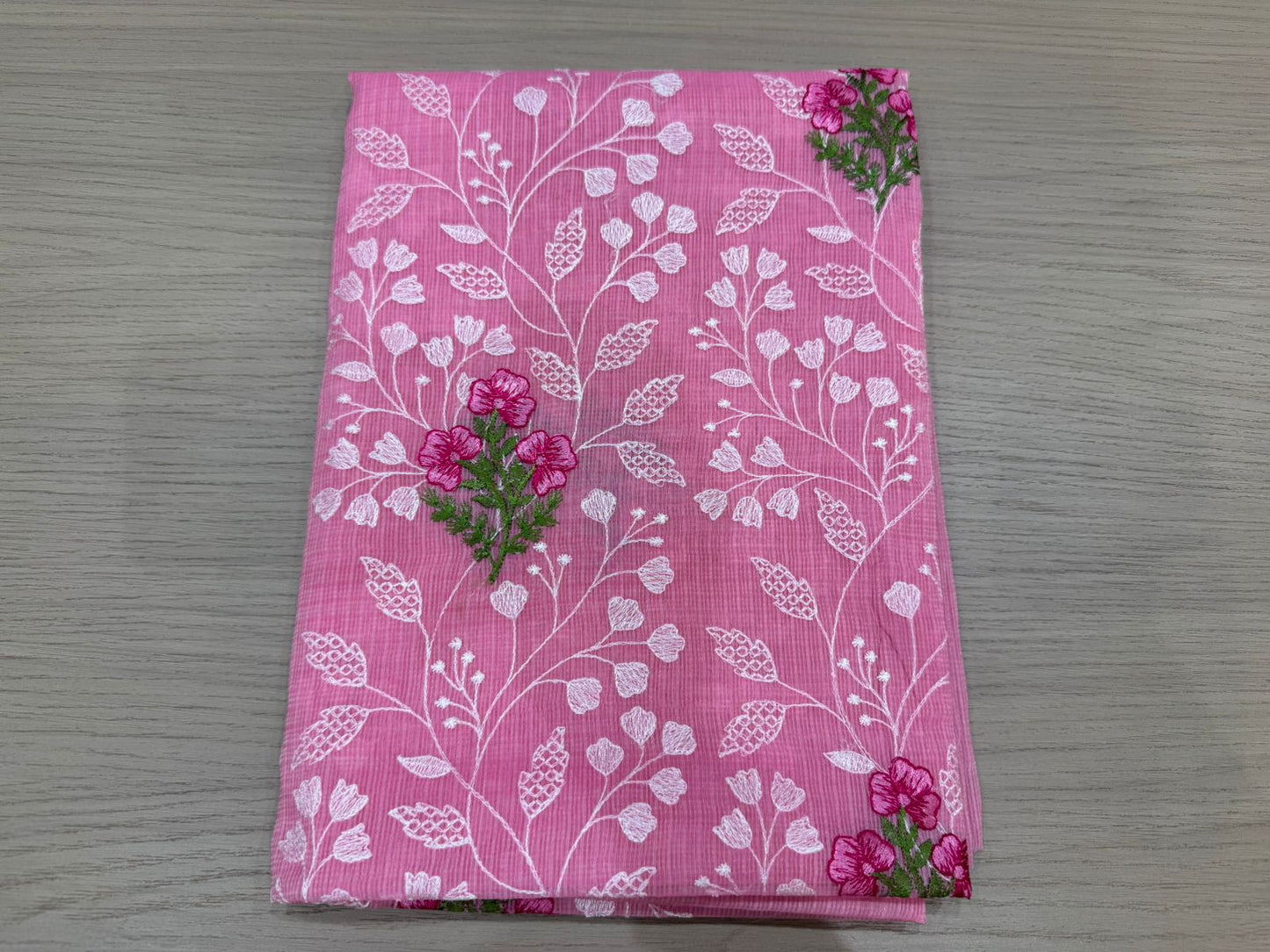 Pink Boota Serenity Embroidery Kota Doriya Suit