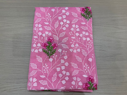 Pink Boota Serenity Embroidery Kota Doriya Suit
