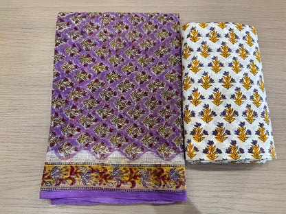 Hand Block Printed Kota Doriya Suit
