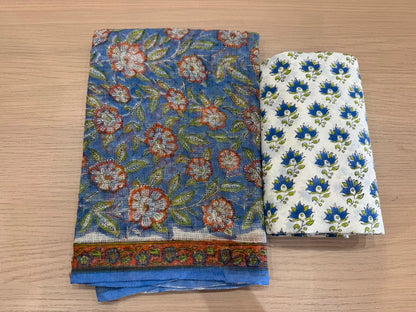 Hand Block Printed Kota Doriya Suit
